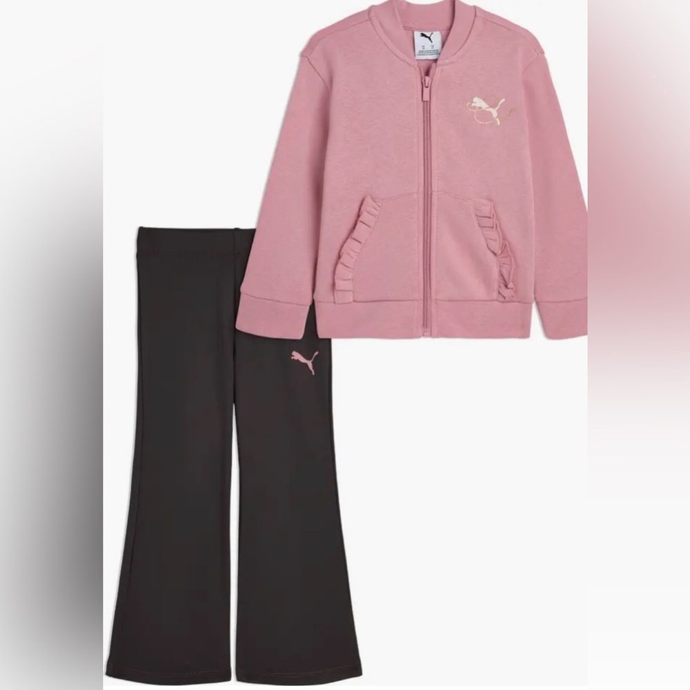 Puma Kids' Fleece Jacket & Flare Leggings Set